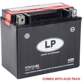 Battery Ltx12-bs Ma.free Agm, Landport 51012 12v 10ah. Ytx12-bs, Ma 