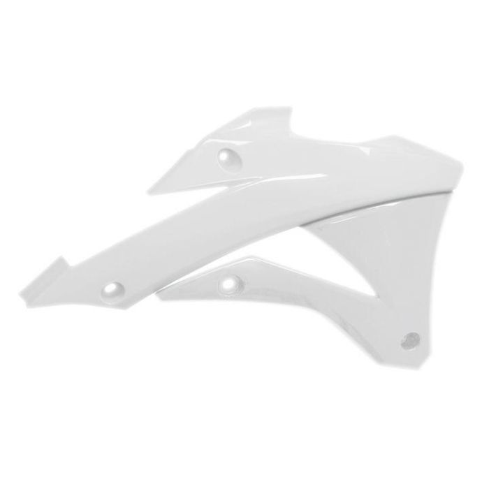 RADIATOR SCOOPS 14-23 KX85, KX112 2022-2023, WHITE RTECH, R-CVKX0BN0014