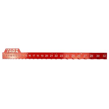 TAGZ SPANNER RACK RED, SUIT 25 SPANNERS 6mm-32mm, SPANNER ORGANISER