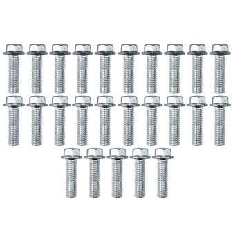 M6 x 20mm FLANGE BOLT, PACK OF 25, 8mm HEX