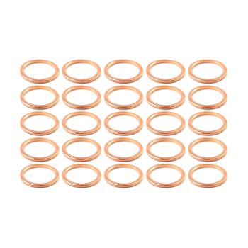 COPPER WASHER M16 PK OF 25, SIZE ID16 x OD20 x W1.50mm