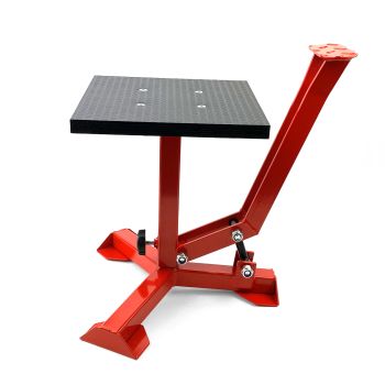 ELITE TRIPOD POP UP STAND, BIG FEET / GLOSS RED / TAG-Z, MX STAND PIT PADDOCK ENDURO