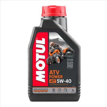 ATV POWER 4T 5W40 1 Litre, MOTUL 450077, BOX=12, Motorcycle, 100% SYNTHETIC