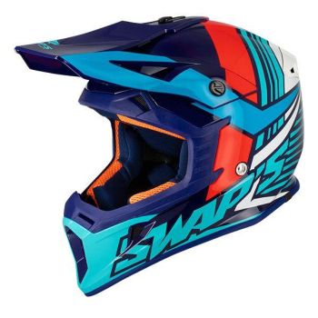 MX HELMET MD 58 WHITE/BLUE 21, SWAP'S S818 FULL FACE CSW6G1103, !! ACU GOLD APPROVED !!