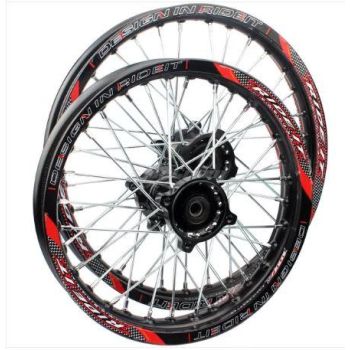 WHEEL SET 1.85 x 14" & 1.60 x 17", 90cc 110cc 125cc 140cc CRF70 XR50 Pit dirt bik Bike MotorcycleBlack