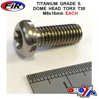 TITANIUM BUTTON TORX M6X16mm, TITANIUM GRADE 5 / EACH