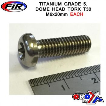 TITANIUM BUTTON TORX M6X20mm, TITANIUM GRADE 5 / EACH