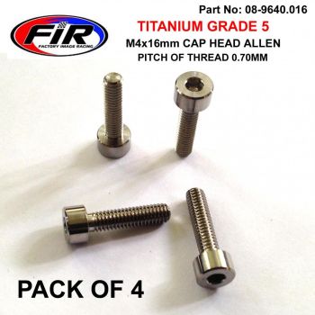 TITANIUM SKT ALLEN M4x16mm, CARB FLOAT BOWL SCREWS x 4,  / SOCKET CAP HEAD