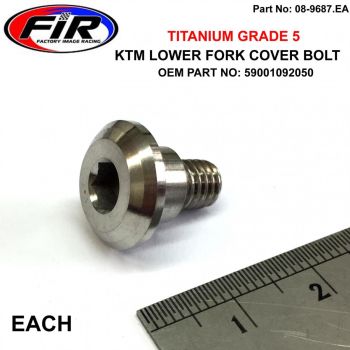 FORK COVER BOLT KTM EACH, TITANIUM GRADE 5 / , OEM PART NO: 59001092050