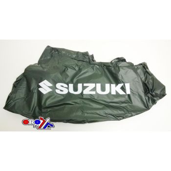 UNIVERSAL ATV COVER WEATHER PROTECTOR - SUZUKI LOGO, VEHICLE QUAD BIKE BUGGY SHIELD STORAGE COVER SHEET, UNIVERSAL FITMENT