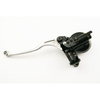 MASTER CYLINDER RETRO 14mm, BLACK BODY WITH SILVER LEVER., 32-1187