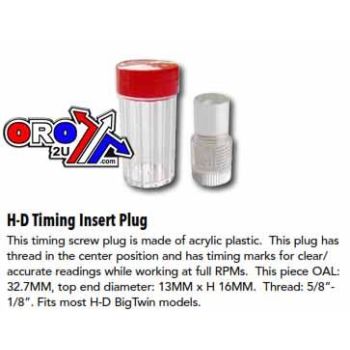 HD TIMING INSERT PLUG, K&L 35-5001 HARLEYS