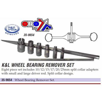 BEARING REMOVER SET 8 PCS KL, K&L 35-9654