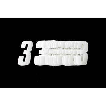 3 WHITE 4.5inc 11cm PK/20