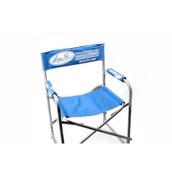 DIRECTOR CHAIR WHITE/BLUE, CAMPING PADDOCK SEAT, MOTION PRO