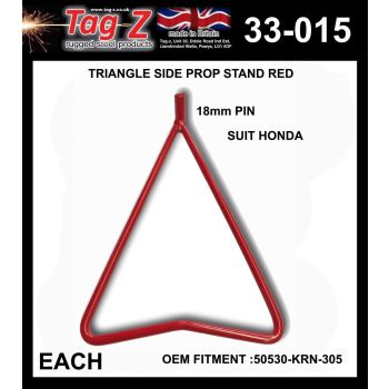 TRIANGLE SIDE PROP STAND RED, HONDA 50530-KRN-305 2002>2019