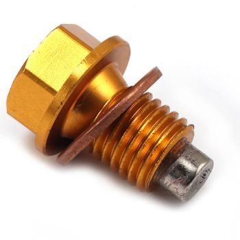 MAGNETIC OIL DRAIN PLUG M12x1.25, RM 125 RMZ 250, GOLD 09247-12006