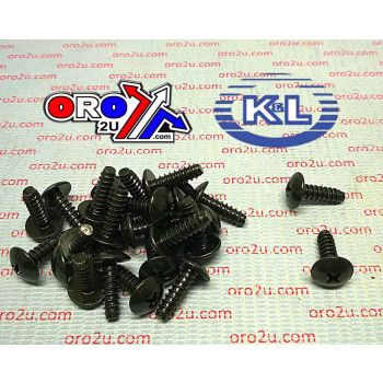 OEM SELF TAPPING SCREWS 4X12 (25PK), HONDA, YAMAHA 33-8352, 93903-24380, 97707-40012-00