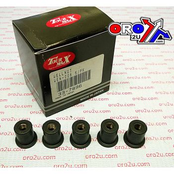 WELLNUT M6 1/4S TYPE (5PK), HONDA, KAWASAKI, K&L 33-7896, 90156-GZ4-670, 92015-1700