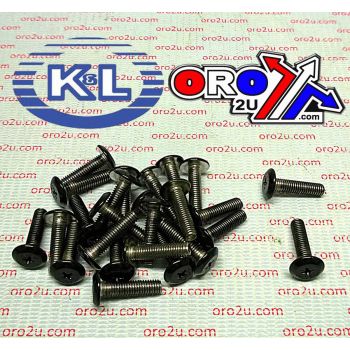 FLAT TOP PHILLIPS SCREW 5x20 ZX, BLACK 5 x 20mm 33-8323, ROAD TOOLS