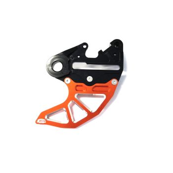 KTM HUSQ REAR DISC GUARD -16, FIR ASRDG-03, ORANGE, W/CALIPER MOUNT, 79613975044