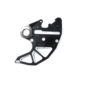 KTM HUSQ REAR DISC GUARD, FIR ASRDG-04, BLACK, W/CALIPER MOUNT, 78913975144