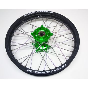 19x2.15 WHEEL KAW BK/GRN RACE, MATT RIM, MX-2022 BLACK MATT RIM / GREEN HUB, SP053.05.81.51.99