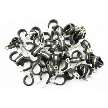 21mm RUBBER LINED P-CLIPS PACK 50